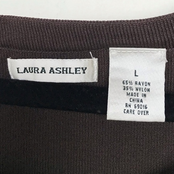 Laura Ashley Brown Sleeveless Tank Top Blouse - Picture 7 of 9